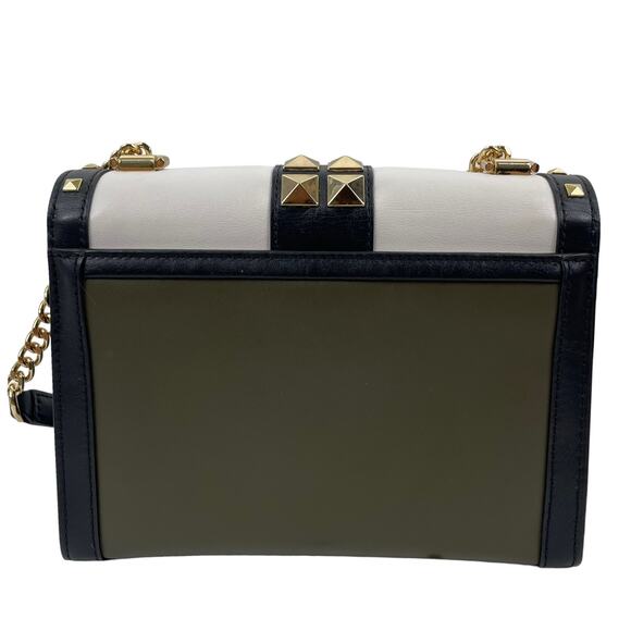 Michael Kors Whitney Studded Colorblock Leather Convertible Shoulder Bag - Picture 6 of 13